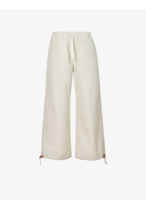 Pesto wide-leg high-rise cotton trousers