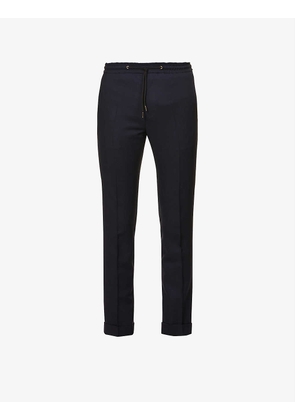 Heather pleated straight-fit tapered wool trousers