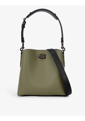 Willow pebbled leather bucket bag