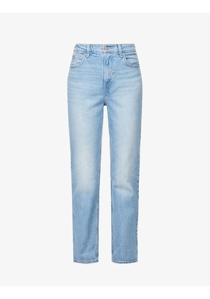 70s High Slim straight-leg high-rise stretch-denim jeans