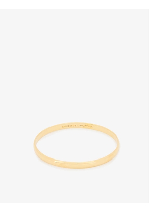 Heart Of Gold engraved 14ct yellow-gold plated bracelet