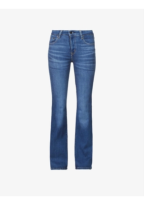 726 Flared High-Rise Stretch-Cotton Blend Denim Jeans
