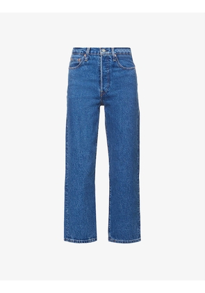 Ribcage straight-leg high-rise denim jeans