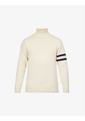 Moor stripe-sleeved wool jumper