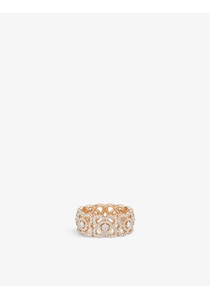 Enchanted Lotus 18ct rose-gold and 0.32ct round-cut diamond ring