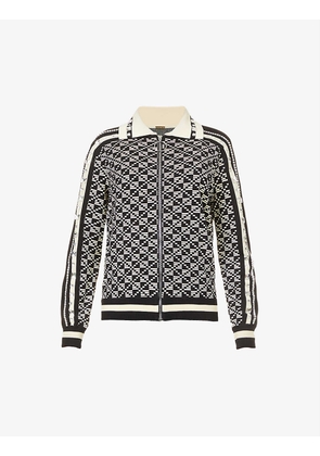 Dean geometric-print knitted jacket