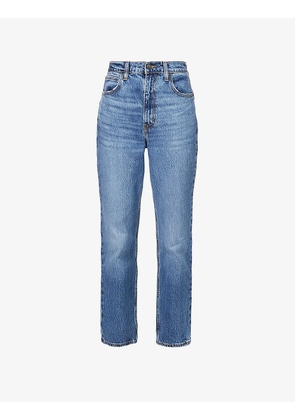 70s High Slim straight-leg high-rise stretch-denim jeans