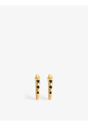 Claw 18ct yellow gold-plated vermeil sterling silver hoop earrings