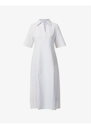 Isabelle gingham cotton-blend midi dress