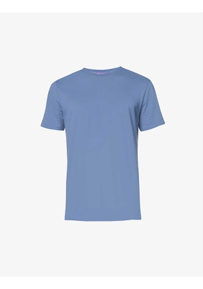 Lisle brand-embroidered cotton-jersey T-shirt