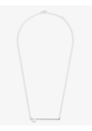 Serti Sur Vide 18ct white-gold and 0.3ct pear-cut diamond pendant necklace