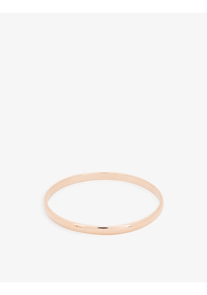 Stop And Smell The Roses engraved gold-plated bangle bracelet