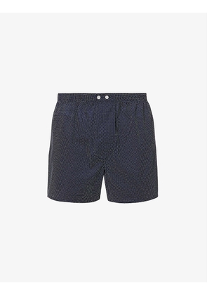 Plaza polka dot-pattern classic-fit cotton boxer briefs