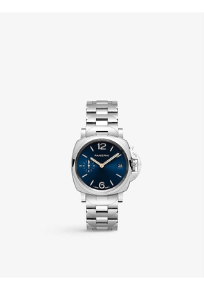 PAM01123 Piccolo Due polished-steel automatic watch