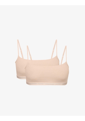 CK One pack of two stretch-cotton jersey bralettes