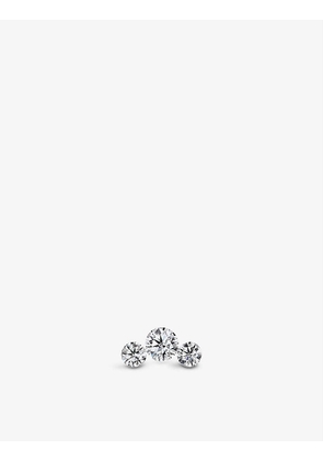 Invisible Set Three 18ct white-gold and 0.28ct brilliant-cut diamond stud earring
