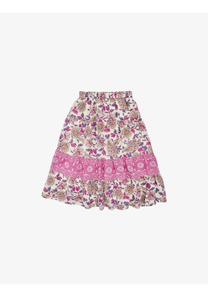 Kyara floral-print woven skirt