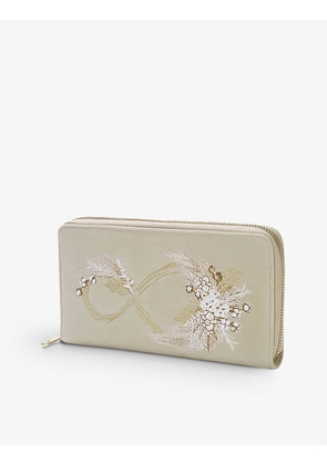 WOLF Le Maison de la Magicienne floral-print velvet jewellery wallet