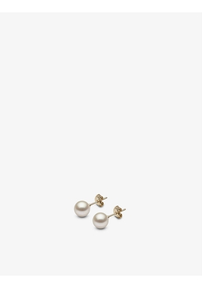 Classic freshwater pearl and yellow-gold stud earrings
