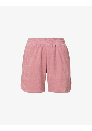 Mettler high-rise cotton-towelling shorts