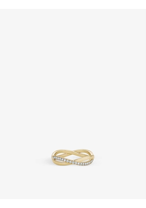 Infinity 18ct yellow gold and 0.72ct pavé diamond ring