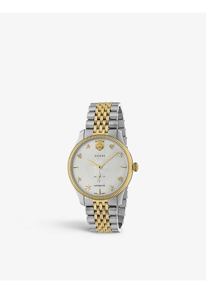 YA126356 G-Timeless stainless steel automatic watch with yellow-gold plating