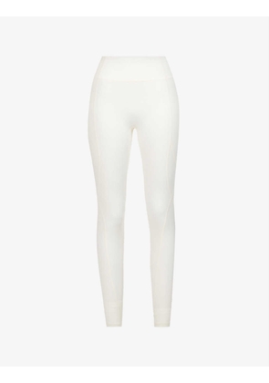 Lucca brand-patch high-rise stretch recycled-polyester leggings