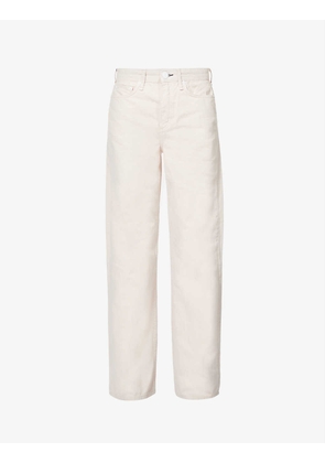 Logan wide-leg mid-rise cotton-blend jeans