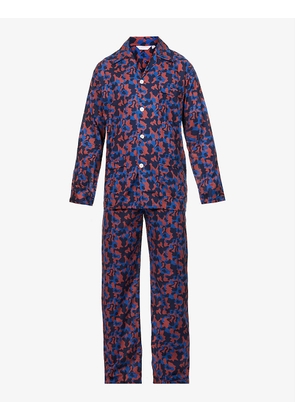 Ledbury graphic-print cotton-poplin pyjama set