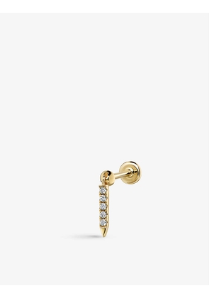 Eternity Bar 18ct yellow-gold and 0.02ct diamond earring