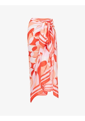 Poolside abstract-print cotton sarong