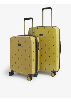 Bee-print polycarbonate suitcase