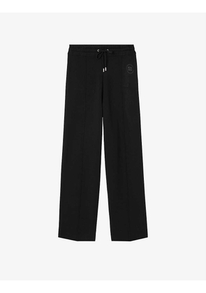 Glasgow brand-patch straight-leg relaxed-fit high-rise woven jogging bottoms