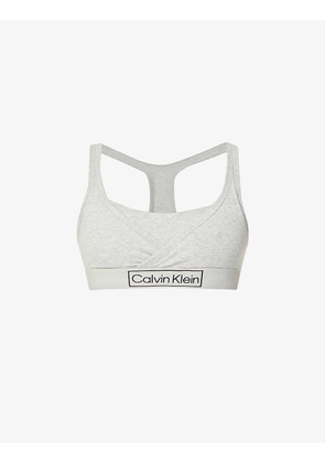 Reimagined racerback organic and recycled-cotton-blend maternity bralette