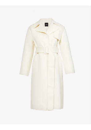 Belted relaxed-fit wool and cashmere-blend trench coat