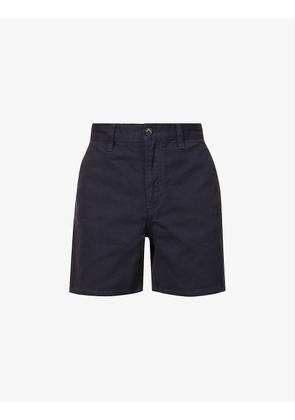 Luke mid-rise organic-cotton twill shorts