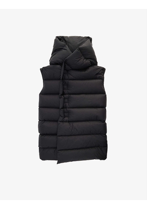 Funnel-neck quilted shell-down jacket 6-12 years
