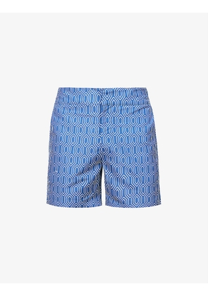 Classic graphic-print regular-fit swim shorts