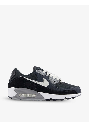 Air Max 90 leather and mesh low-top trainers