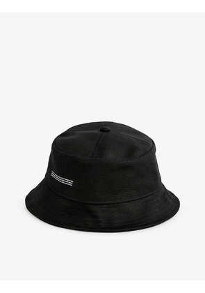 Text-print organic-cotton bucket hat