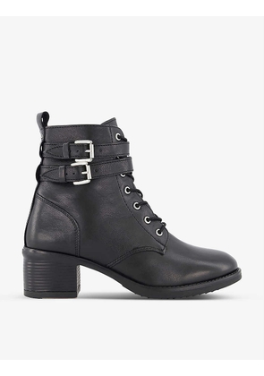Paxan lace-up heeled leather boots