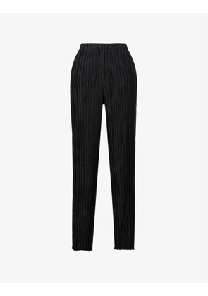 Tessy wide-leg mid-rise woven trousers