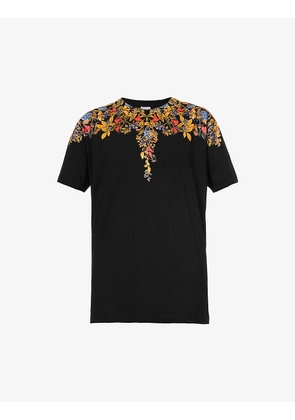 Floral Wings flower-print cotton-jersey T-shirt
