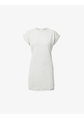Loza round-neck cotton-blend mini dress