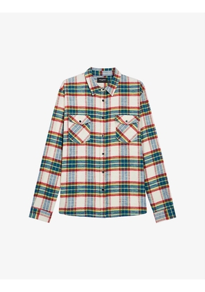 Checked flannel cotton shirt