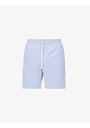 Traveller logo-embroidered cotton and recycled polyester-blend swim shorts
