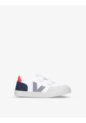 V-12 branded leather low-top trainers 2-5 years