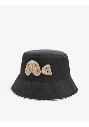 Bear-print shell bucket hat