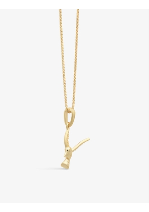 Freedom Hummingbird 22ct yellow gold-plated sterling silver necklace