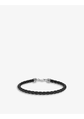 Leather and sterling-silver bracelet